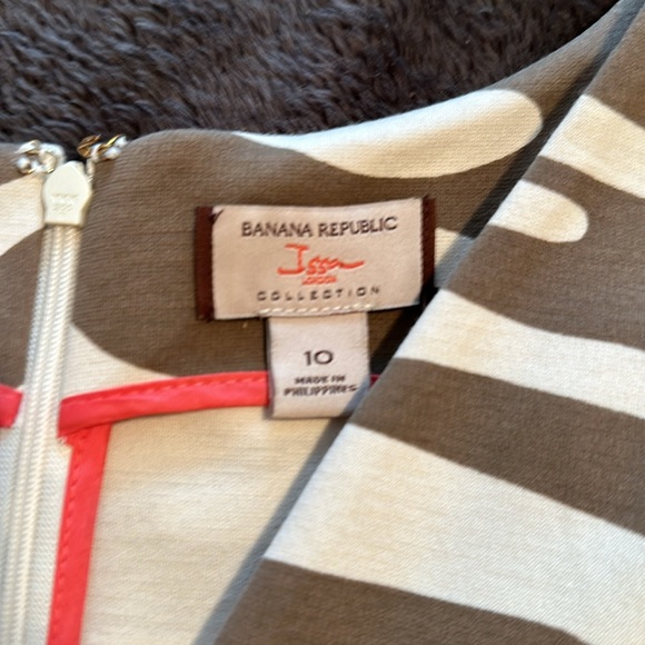 Banana Republic Issa Collection sleeveless zebra striped beige and brown dress - Picture 5 of 7